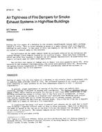 AT-84-12-1 — Air Tightness of Fire Dampers for Smoke Exhaust Systems in High-Rise Buildings