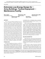 CH-12-010 — Extremely Low-Energy Design for Army Buildings: Tactical Equipment Maintenance Facility