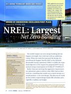 ASHRAE Technology Award: NREL: Largest Net Zero Building