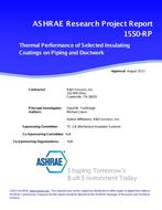 RP-1550 — Thermal Performance of Selected Insulating Coatings on Piping and Ductwork