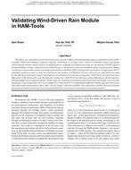 Validating Wind-Driven Rain Module in HAM-Tools