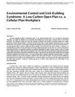 Environmental Control and Sick Building Syndrome: A Low Carbon Open Plan vs. a Cellular Plan Workplace