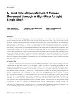 SE-14-C052 — A Hand Calculation Method of Smoke Movement through a High-Rise Airtight Single Shaft