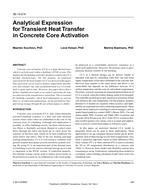 SE-14-018 — Analytical Expression for Transient Heat Transfer in Concrete Core Activation