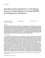 ST-16-C022 — Handling Discrepancies in Building Reactive Management using HAZOP and Diagnosis Analysis