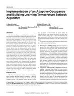 OR-16-015 — Implementation of an Adaptive Occupancy and Building Learning Temperature Setback Algorithm