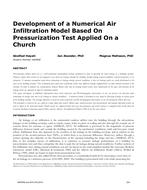 Development of a Numerical Air Infiltration Model Based on Pressurization Test Applied on a Church