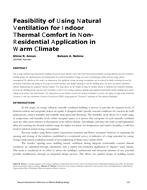 Feasibility of Using Natural Ventilation for Indoor Thermal Comfort in Non-Residential Application in Warm Climate