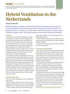 IEQ Applications:  Hybrid Ventilation in the Netherlands