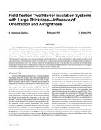 Field Test on Two Interior Insulation Systems with Large Thickness–Influence of Orientation and Airtightness