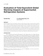 LV-17-C088 — Evaluation of Total Equivalent Global Warming Impacts of Supermarket Refrigeration Systems