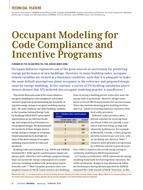 Occupant Modeling for Code Compliance and Incentive Programs