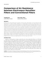 HO-18-C010 — Comparison of Air Resistance between Electrospun Nanofiber Filters and Conventional Filters