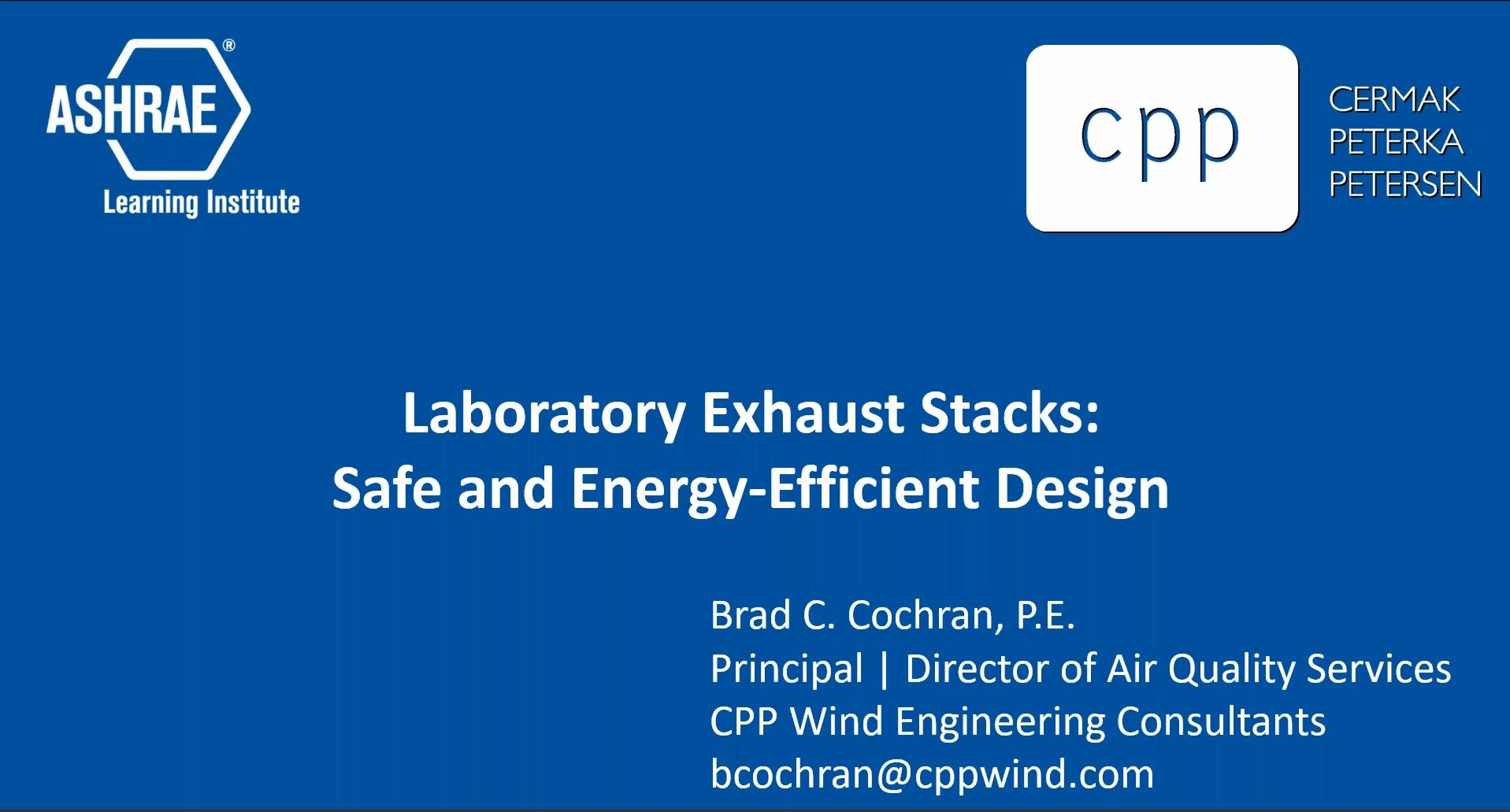 Laboratory Exhaust Stacks: Safe and Energy Efficient Design