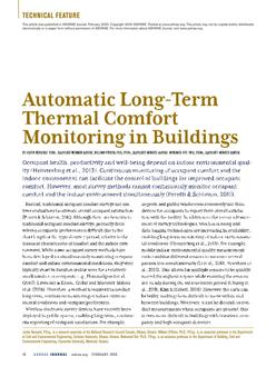 Automatic Long-Term Thermal Comfort Monitoring in Buildings