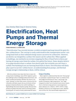 Using Yesterday's Waste Energy for Tomorrow's Heating: Electrification, Heat Pumps and Thermal Energy Storage