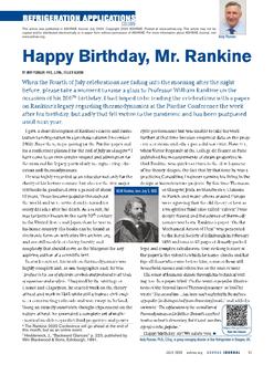 Refrigeration Applications: Happy Birthday, Mr. Rankine