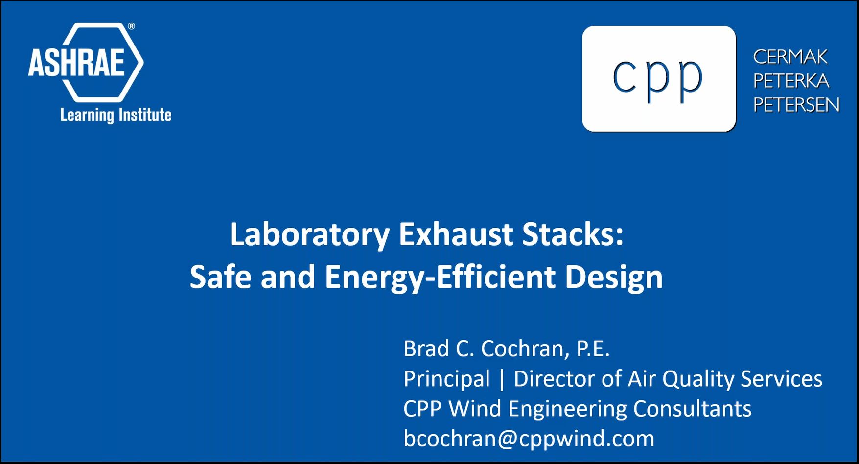 Laboratory Exhaust Stacks: Safe and Energy-Efficient Design