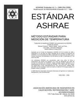 ASHRAE Spanish Standard 41.1-1986 (RA 2006)