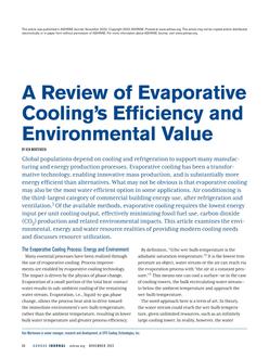 A Review of Evaporative Cooling’s Efficiency and Environmental Value