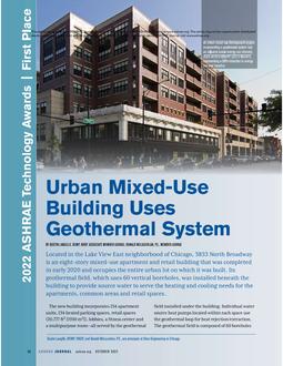 Technology Award: Urban Mixed-Use Building Uses Geothermal System