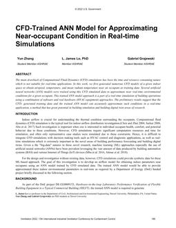 027 — CFD-Trained ANN Model for Approximating Near-occupant Condition for Real-time Simulation