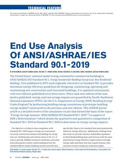 End Use Analysis of ANSI/ASHRAE/IES Standard 90.1-2019