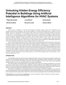 C30 — Unlocking Hidden Energy Efficiency Potential in Buildings Using Artificial Intelligence Algorithms for HVAC Systems