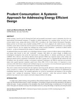 C32 — Prudent Consumption: A Systemic Approach for Addressing Energy Efficient Design