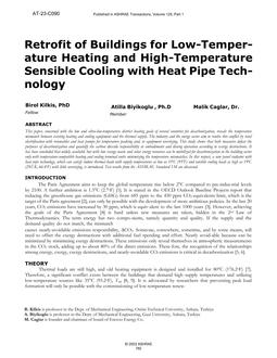 C090 — Retrofit of Buildings for Low-Temper-ature Heating and High-Temperature Sensible Cooling with Heat Pipe Technology