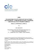 POLARIZATION EFFECTS IN DIFFUSE REFLECTANCE MEASUREMENTS – COMPARISON OF WHITE STANDARDS AND SPECIAL-EFFECT PIGMENT SAMPLES (OP06, Pages 30-39)