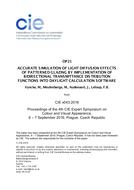 ACCURATE SIMULATION OF LIGHT DIFFUSION EFFECTS OF PATTERNED GLAZING BY IMPLEMENTATION OF BIDIRECTIONAL TRANSMITTANCE DISTRIBUTION FUNCTIONS INTO DAYLIGHT CALCULATION SOFTWARE (OP21, Pages 133-139)