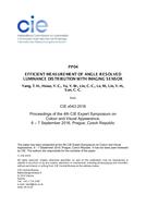 EFFICIENT MEASUREMENT OF ANGLE-RESOLVED LUMINANCE DISTRIBUTION WITH IMAGING SENSOR (PP04, Pages 175-178)