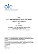 DISCRIMINATION THRESHOLDS FOR SKIN IMAGES (PO10, Pages 257-261)