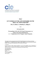 CCT CHANGES OF THE LED'S DEPENDING ON THE ANGLE OF THEIR RADIATION (PO17, Pages 312-318)