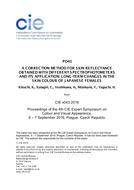 A CORRECTION METHOD FOR SKIN REFLECTANCE OBTAINED WITH DIFFERENT SPECTROPHOTOMETERS AND ITS APPLICATION: LONG-TERM CHANGES IN THE SKIN COLOUR OF JAPANESE FEMALES (PO43, Pages 417-426)