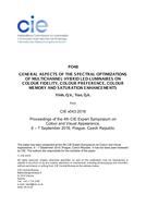 GENERAL ASPECTS OF THE SPECTRAL OPTIMIZATIONS OF MULTICHANNEL HYBRID LED-LUMINAIRES ON COLOUR FIDELITY, COLOUR PREFERENCE, COLOUR MEMORY AND SATURATION ENHANCEMENTS (PO48, Pages 450-461)