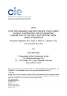 USER PERFORMANCE AND PREFERENCE STUDY UNDER VARIOUS PHOTOMETRIC AND COLORIMETRIC PARAMETERS OF EXISTING LIGHT-EMITTING DIODE LAMPS IN INDONESIA  (OP02, Pages 25-31)