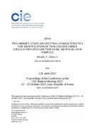 PRELIMINARY STUDY ON SPECTRAL CHARACTERISTICS FOR IDENTIFICATION OF SKIN COLOUR UNDER CIRCULATORY DYSFUNCTION USING ARTIFICIAL SKIN SAMPLES (OP43, 303-313)