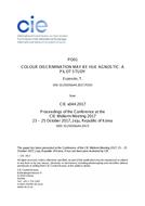 COLOUR DISCRIMINATION MAY BE HUE AGNOSTIC: A PILOT STUDY  (PO01, 806-814)