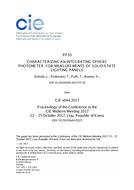 CHARACTERIZING AN INTEGRATING SPHERE PHOTOMETER  FOR MEASUREMENTS OF SOLID-STATE LIGHTING PANELS (PP10, 538-543)