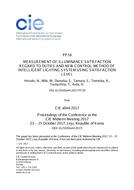 MEASUREMENT OF ILLUMINANCE SATISFACTION REGARD TO DUTIES AND NEW CONTROL METHOD OF INTELLIGENT LIGHTING SYSTEM USING SATISFACTION LEVEL (PP18, 589-596)