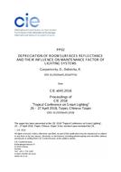 DEPRECIATION OF ROOM SURFACES REFLECTANCE AND THEIR INFLUENCE ON MAINTENANCE FACTOR OF LIGHTING SYSTEMS (PP02, 238-246)