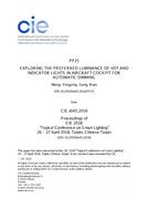 EXPLORING THE PREFERRED LUMINANCE OF VDT AND INDICATOR LIGHTS IN AIRCRAFT COCKPIT FOR AUTOMATIC DIMMING (PP25, 276-283)