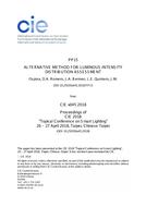 ALTERNATIVE METHOD FOR LUMINOUS INTENSITY DISTRIBUTION ASSESSMENT (PP15, 330-338)