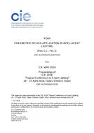 PARAMETRIC DESIGN APPLICATION IN INTELLIGENT LIGHTING (PO04, 416-422)