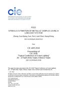 SPARKLE ESTIMATION OF METALLIC SAMPLES USING A LOW-COST SYSTEM (PO22, 511-517)