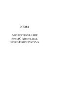 Application Guide for AC Adjustable Speed Drive Systems