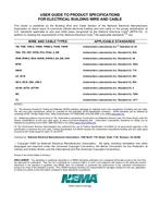 User Guide to Product Specifications for Electrical Building Wire and Cable